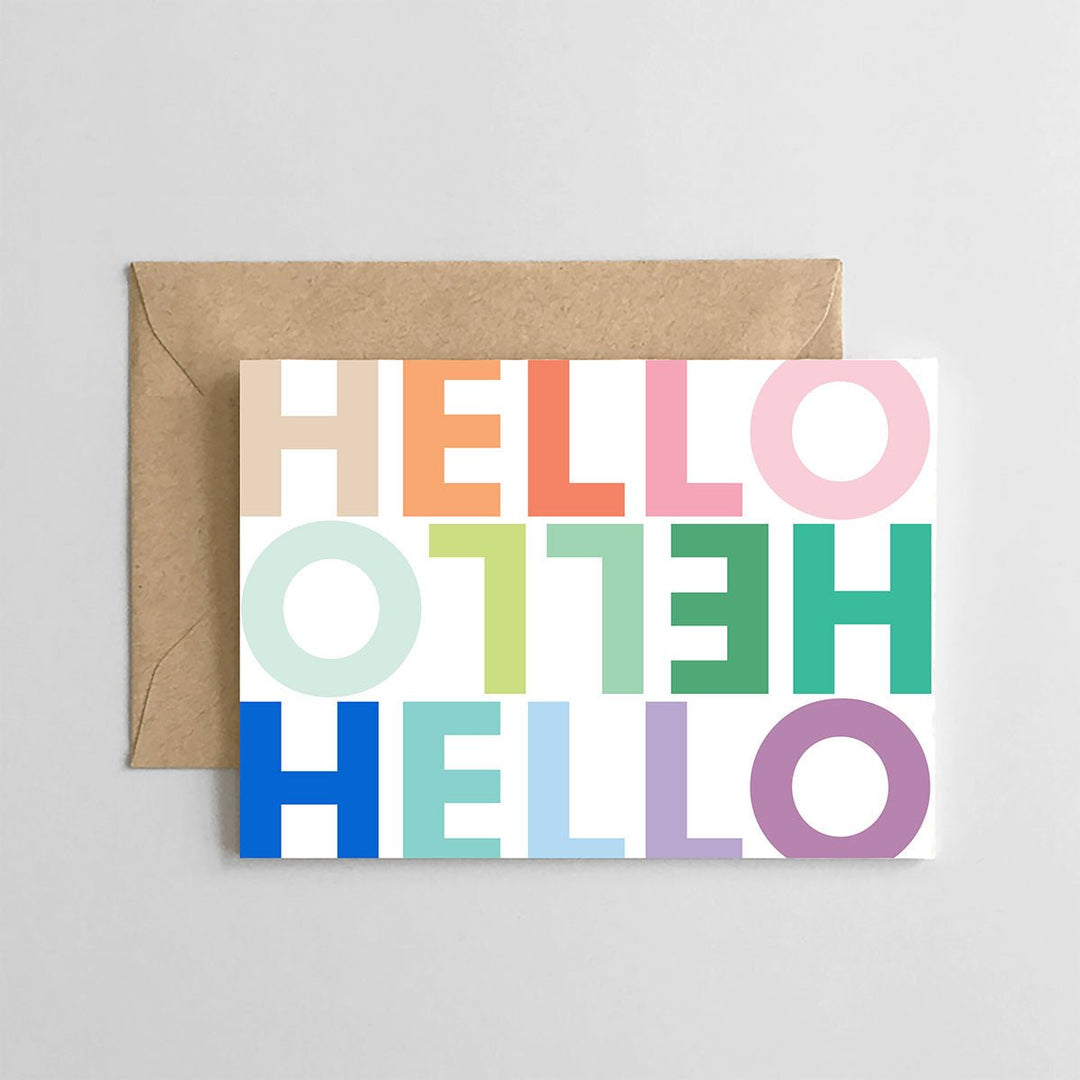 Hello Rainbow Greeting Card - Lockwood Shop - Spaghetti &amp; Meatballs