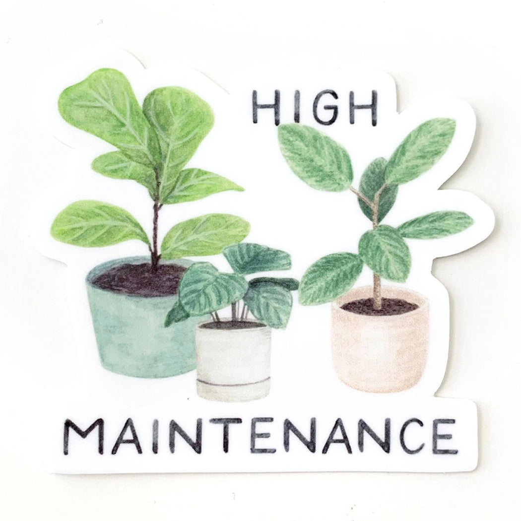 High Maintenance Plant Sticker - Lockwood Shop - Amy Zhang