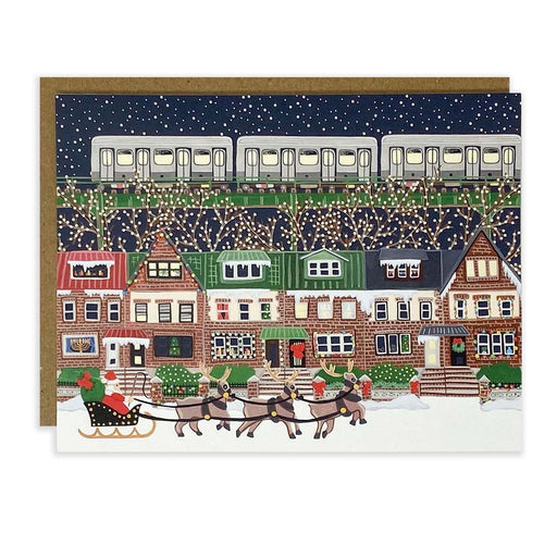 Holiday Row Houses Greeting Card - Lockwood Shop - Little Design Shoppe & Creative Co