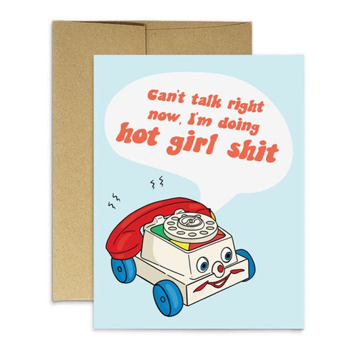 Hot Girl Phone Greeting Card - Lockwood Shop - Party Mountain Paper