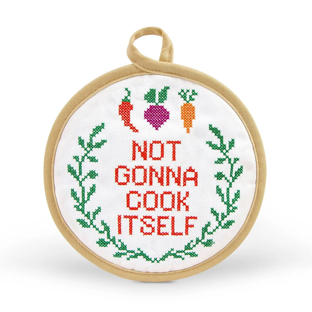 In Stitches Potholder - Not Gonna Cook Itself - Lockwood Shop - Fred & Friends