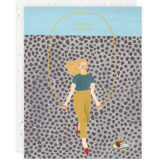 Jump Rope Girl Plantable Birthday Card - Lockwood Shop - Seedlings