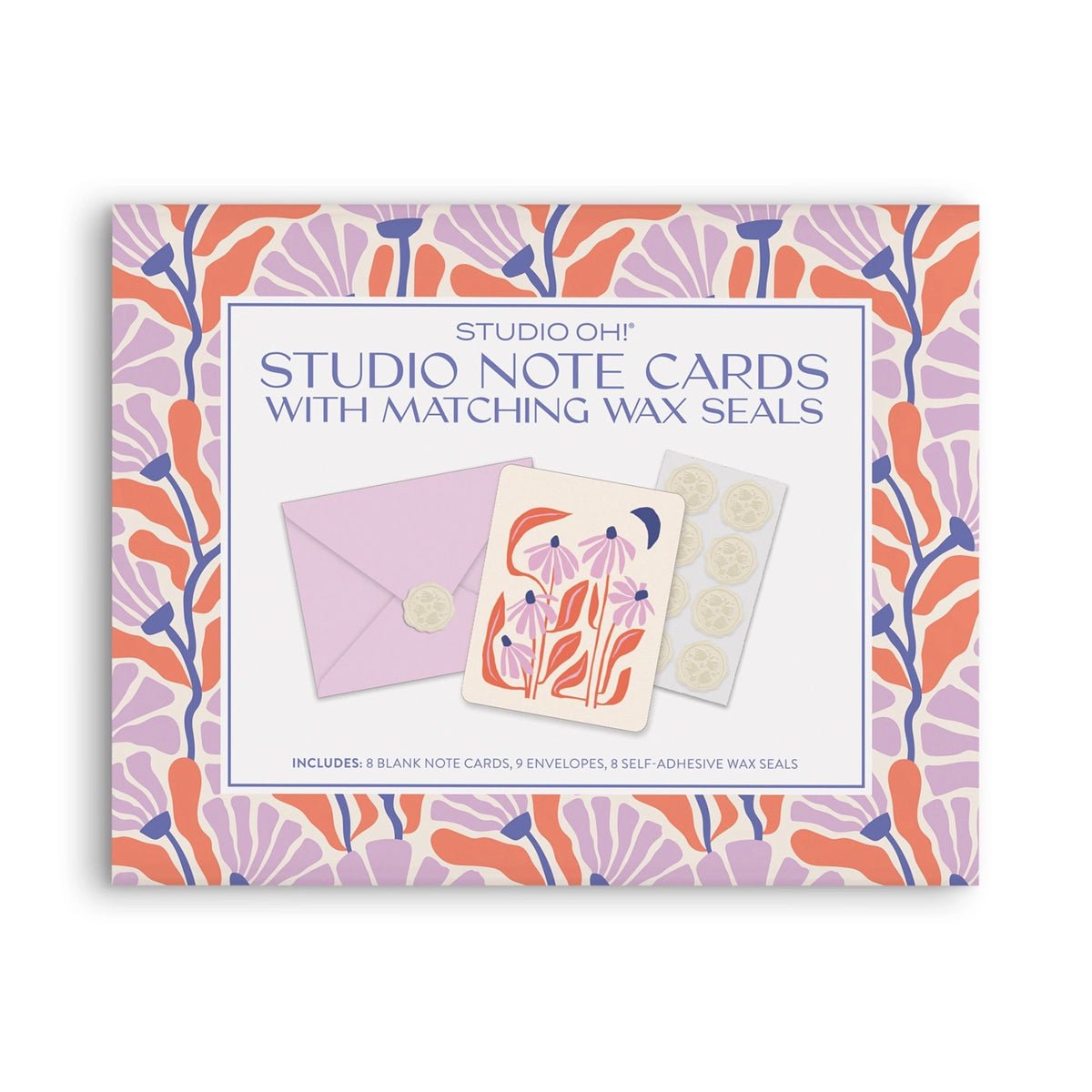 Keep Blossoming Note Cards w/ Matching Wax Seals - Lockwood Shop - Studio Oh