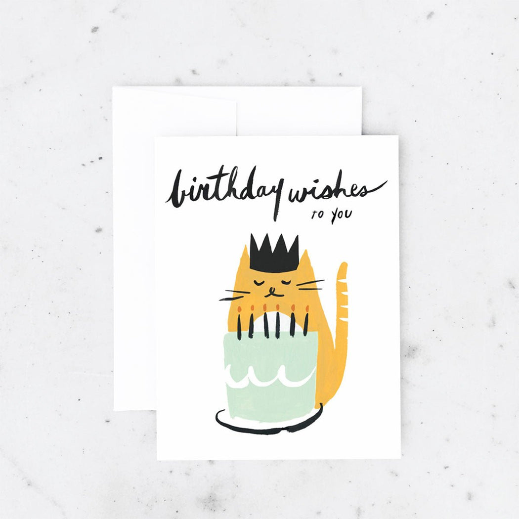 Kitty Wishes Birthday Card - Lockwood Shop - Idlewild Co