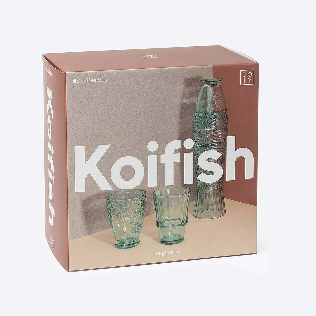 Koi Fish Stackable Glasses in Mint - Lockwood Shop - DOIY