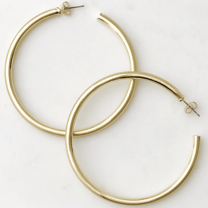 Large Metal Hoop Earrings - Lockwood Shop - Lucky Collective