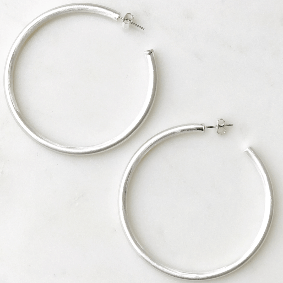 Large Metal Hoop Earrings - Lockwood Shop - Lucky Collective