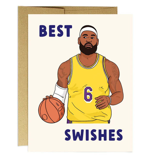 Lebron Best Swishes Greeting Card - Lockwood Shop - Party Mountain Paper