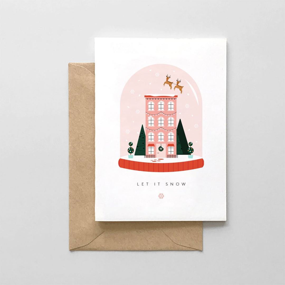 Let It Snow Cloche Greeting Card - Lockwood Shop - Spaghetti &amp; Meatballs