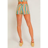 Low Waist Jacquard Shorts in White/Multi Stripe - Lockwood Shop - Le Lis