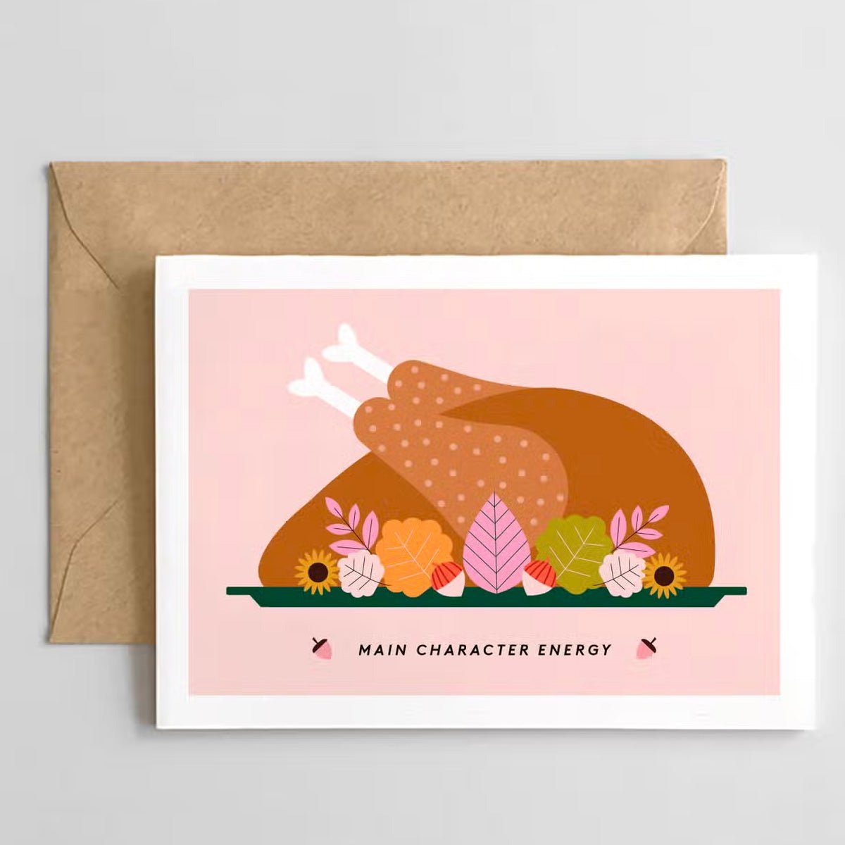 Main Character Energy Thanksgiving Card - Lockwood Shop - Spaghetti & Meatballs