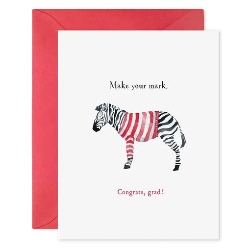 Make Your Mark Zebra Greeting Card - Lockwood Shop - E Frances Paper