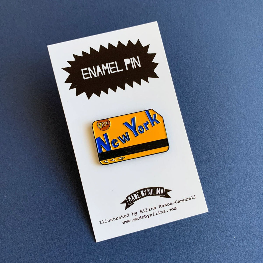 MetroCard Enamel Pin - Lockwood Shop - Made by Nilina