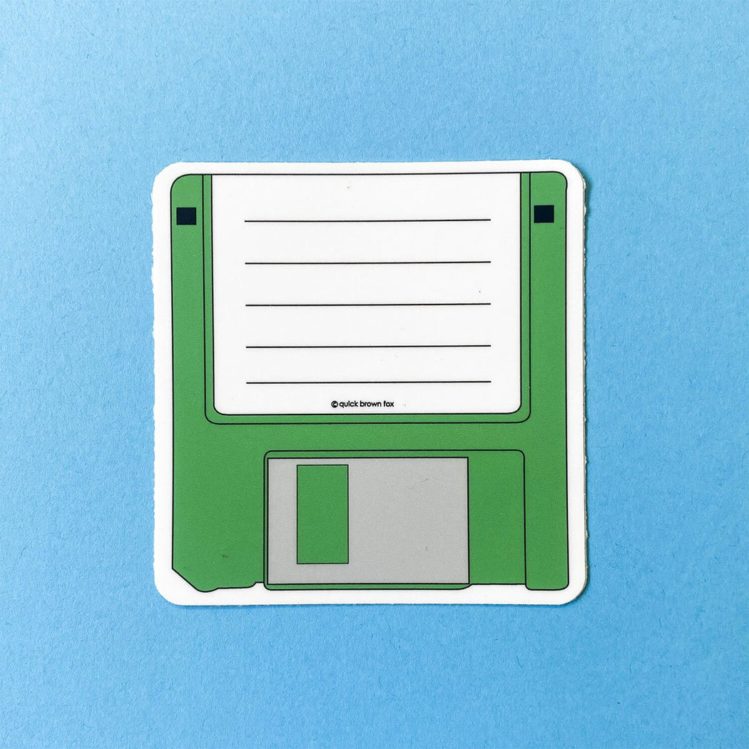 Mini Floppy Sticker - Lockwood Shop - Quick Brown Fox