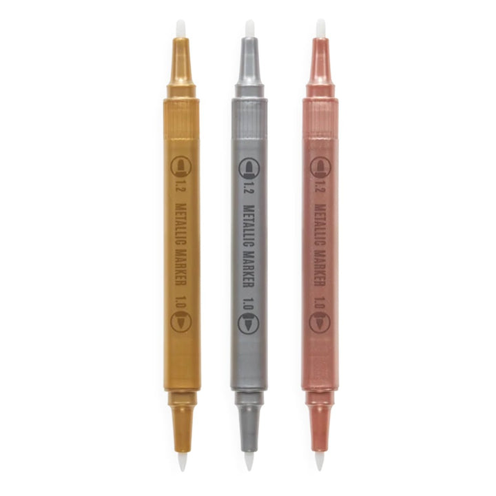 Modern Trio Dual Tip Metallic Markers - Lockwood Shop - Ooly