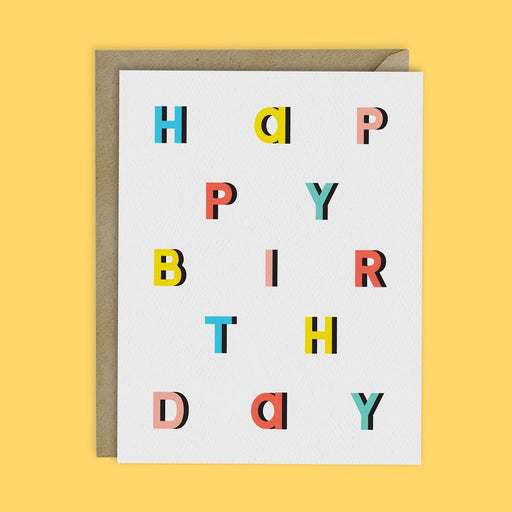 Modern Typography Happy Birthday Card - Lockwood Shop - Melloworks