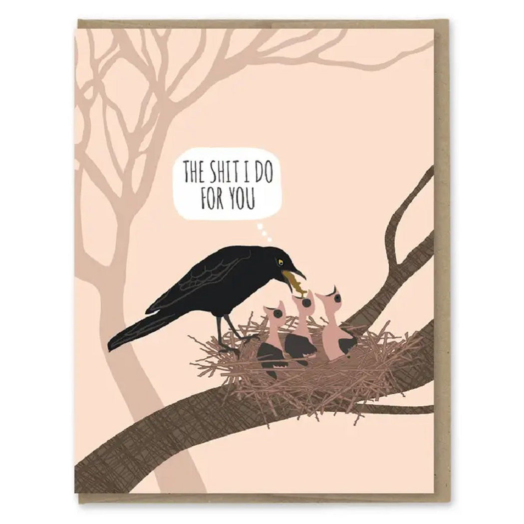 Mom Bird Puke Greeting Card - Lockwood Shop - Modern Printed Matter