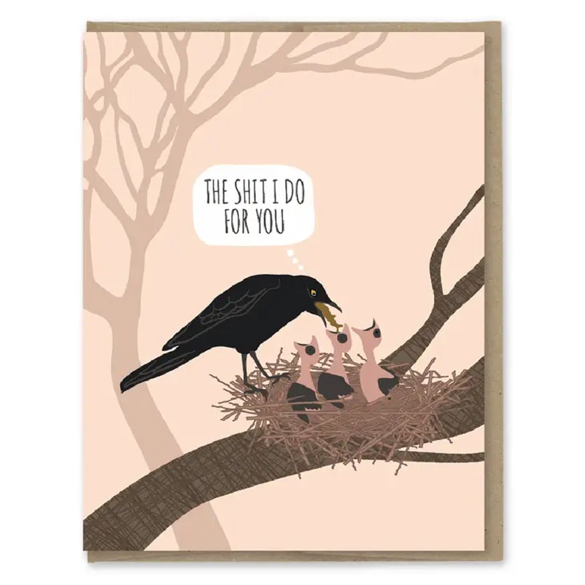 Mom Bird Puke Greeting Card — Lockwood Shop