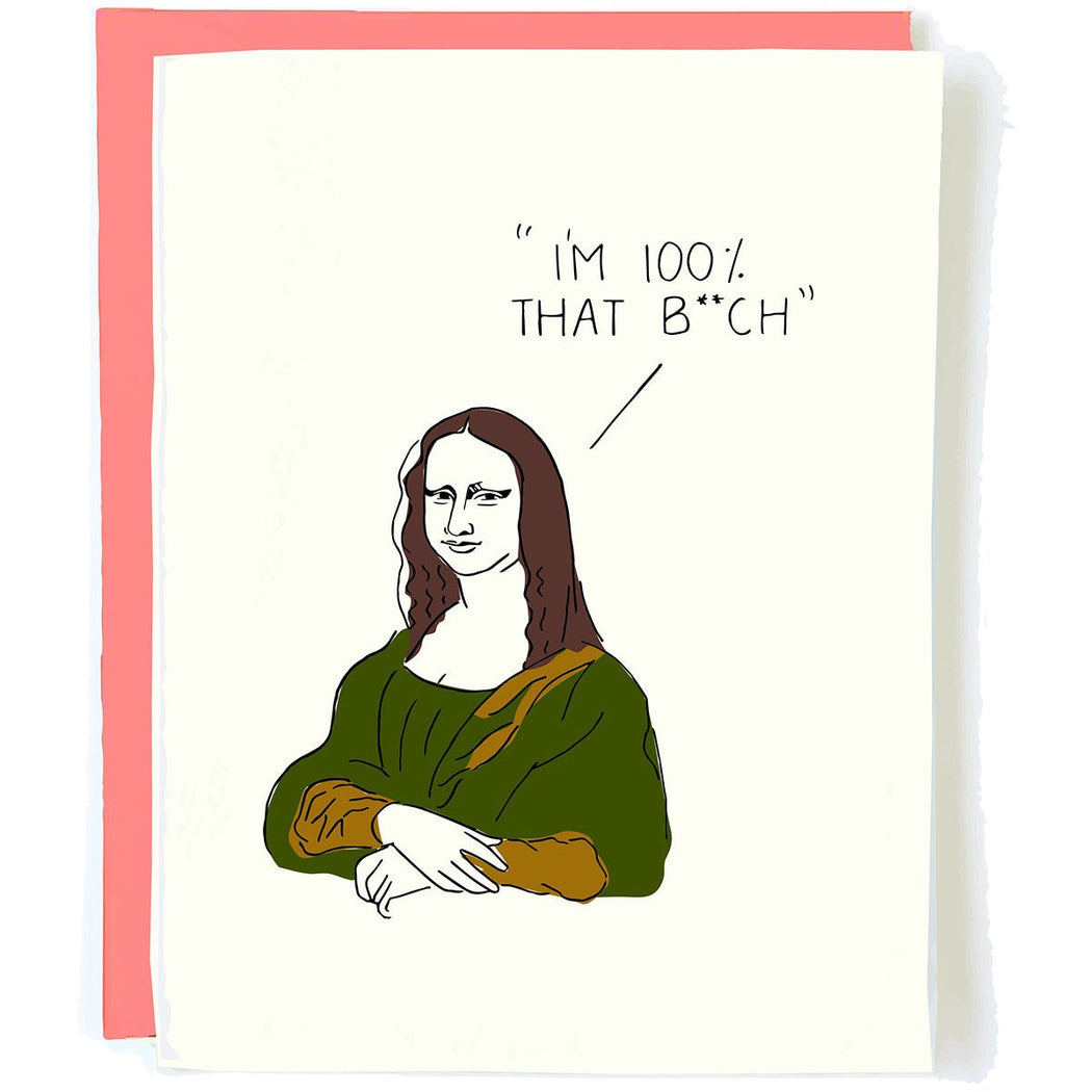 Mona Lizzo Greeting Card - Lockwood Shop - Pop Paper
