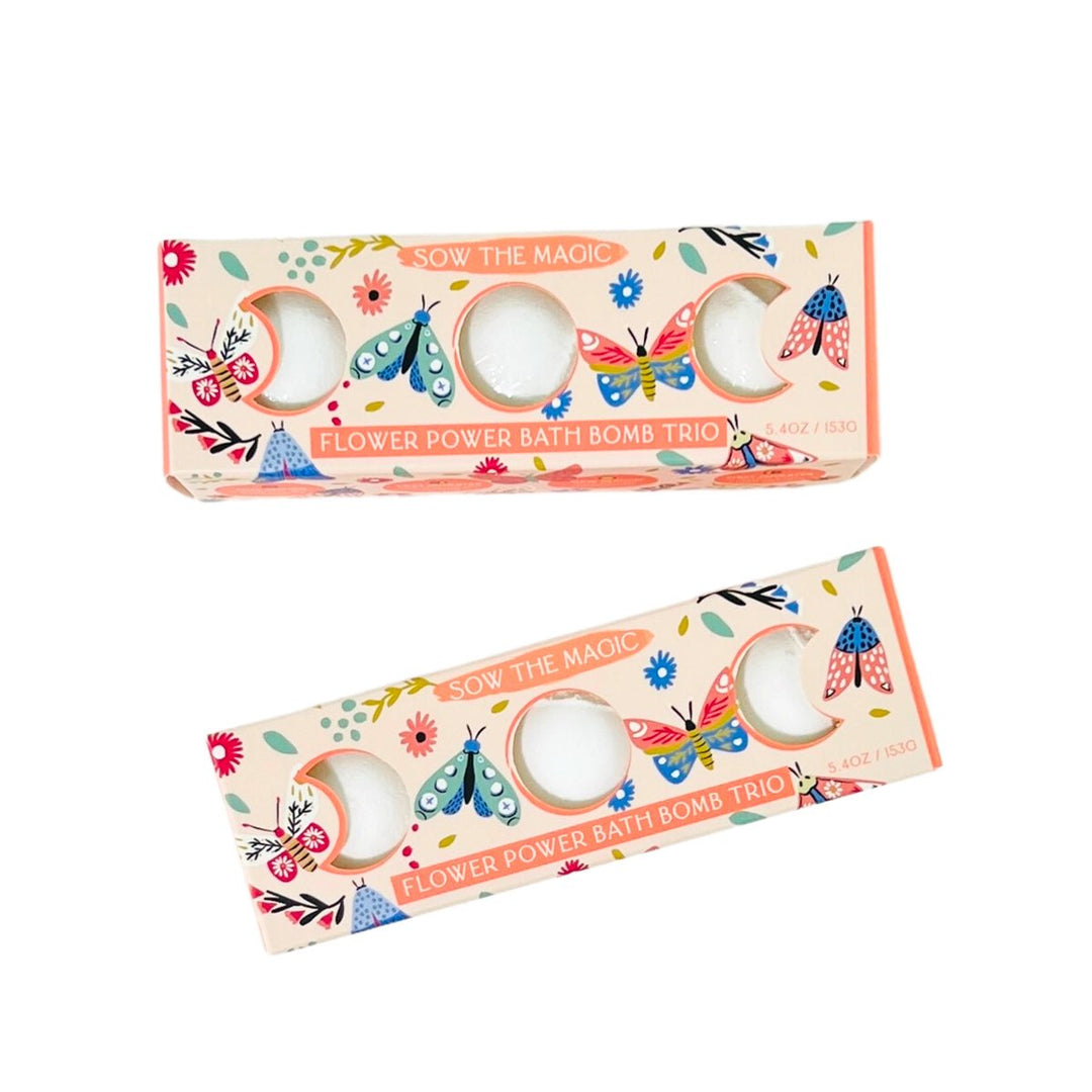 Moon Phase Flower Power Bath Bomb Trio - Lockwood Shop - Sow The Magic