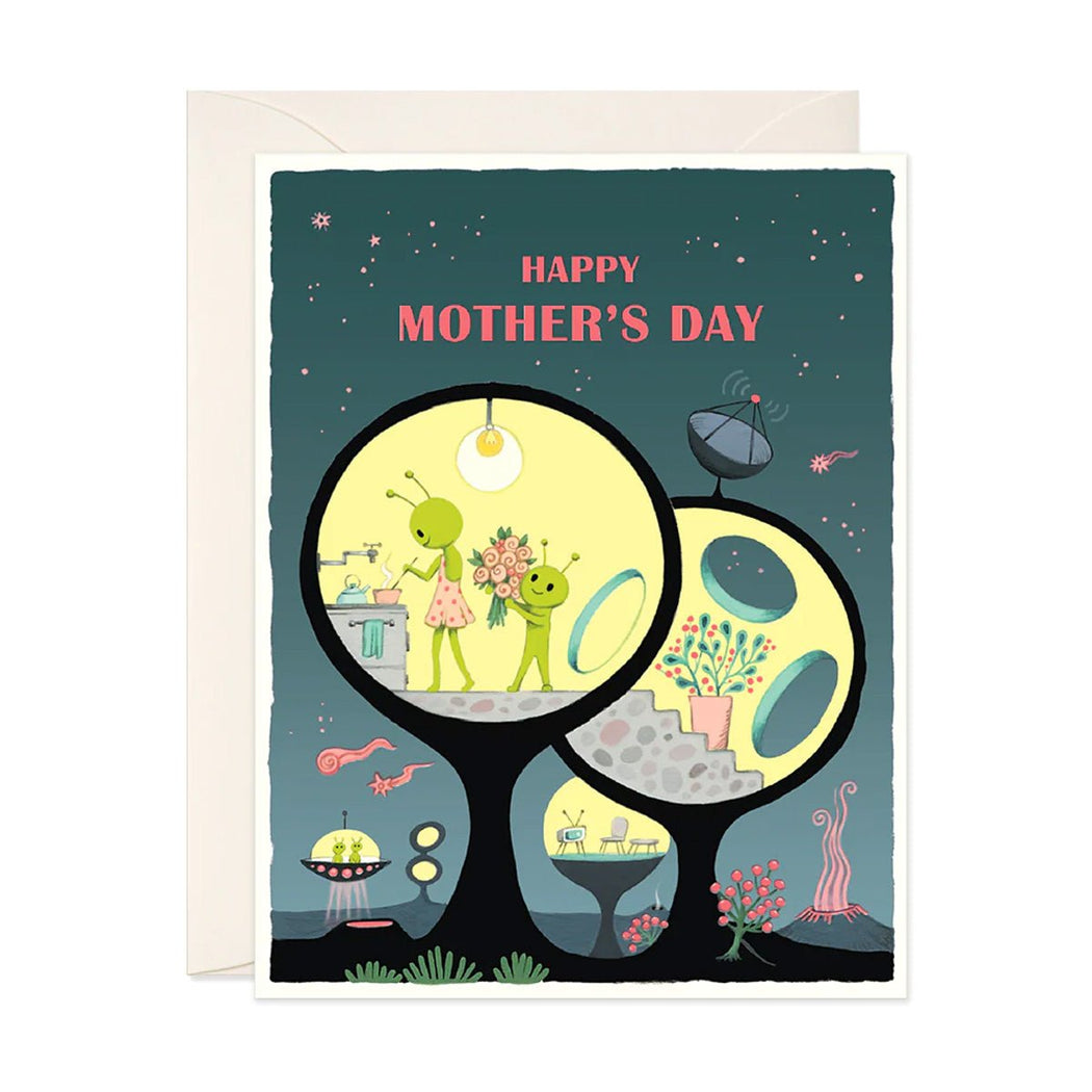 Mother's Day Aliens Greeting Card - Lockwood Shop - Joojoo Paper