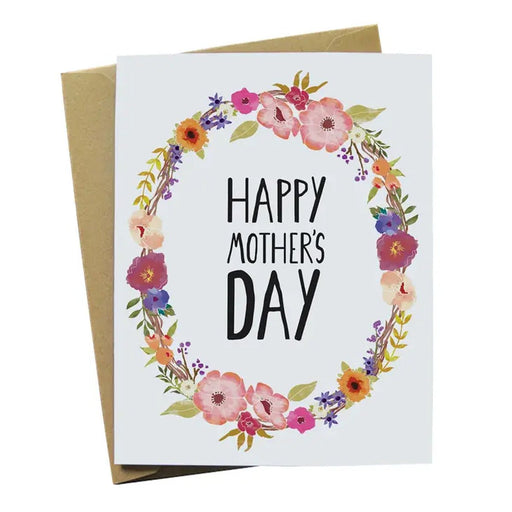 Mother's Day Floral Wreath Greeting Card - Lockwood Shop - Paper Wolf