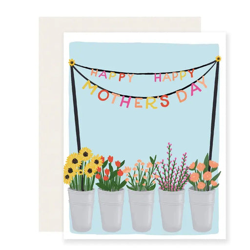 Mother's Day Flower Banner Greeting Card - Lockwood Shop - Slightly Stationery