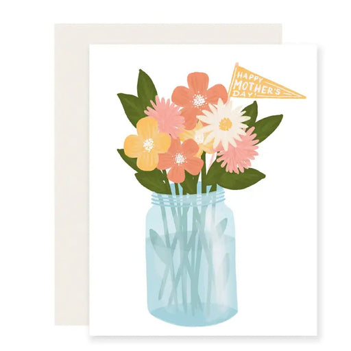 Mother's Day Flower Jar Greeting Card - Lockwood Shop - Slightly Stationery