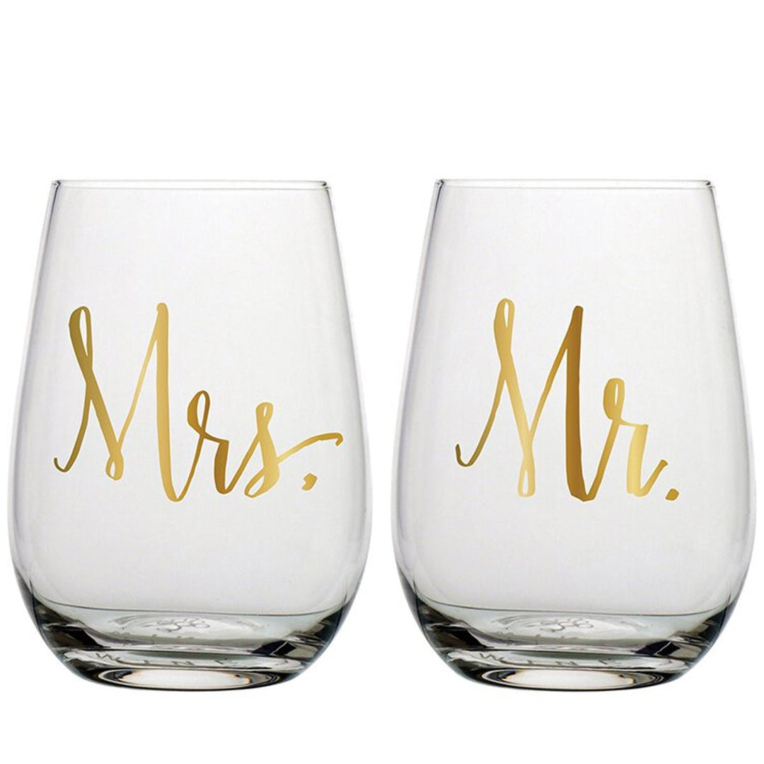 Mr &amp; Mrs Wine Glass Set - Lockwood Shop - Slant Collections