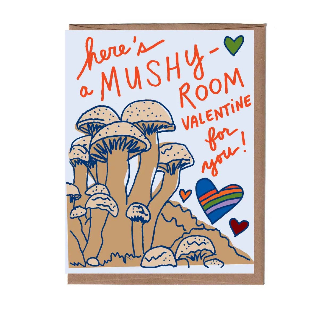 Mushy Valentine Greeting Card - Lockwood Shop - La Familia Green