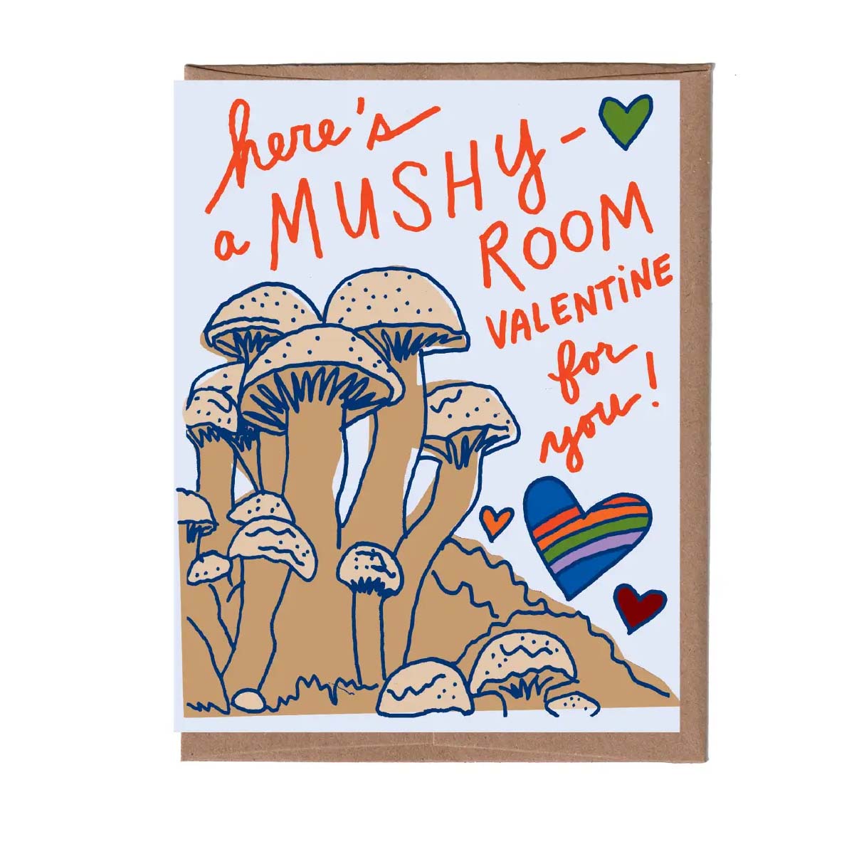 Mushy Valentine Greeting Card - Lockwood Shop - La Familia Green