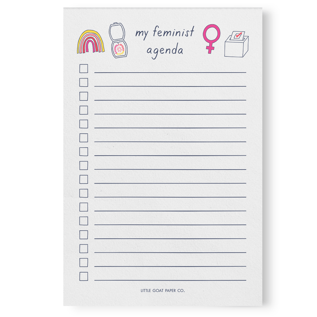 My Feminist Agenda Notepad - Lockwood Shop - Little Goat Paper Co