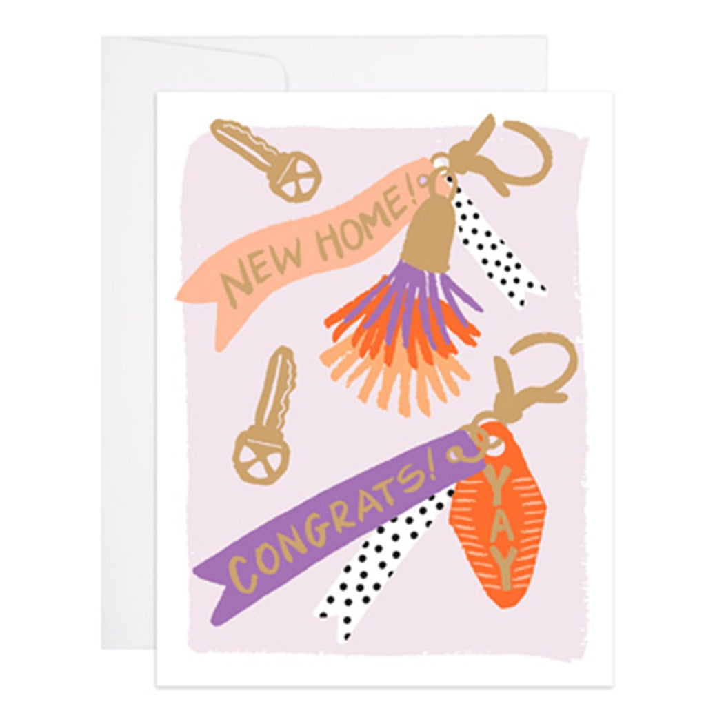 New Home Keychain Greeting Card - Lockwood Shop - 9th Letter Press