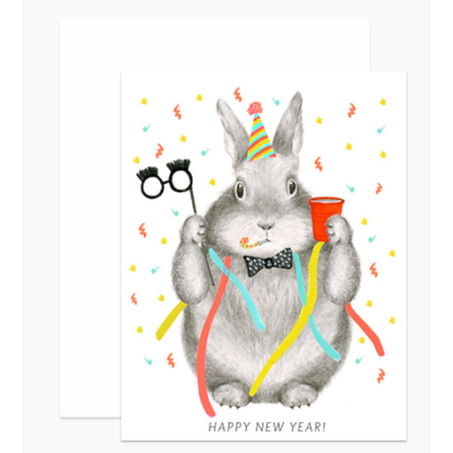 New Year's Bunny Greeting Card - Lockwood Shop - Dear Hancock