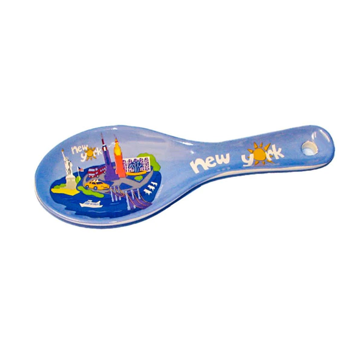 New York Blue Ceramic Spoon Rest - Lockwood Shop - Kurt Adler