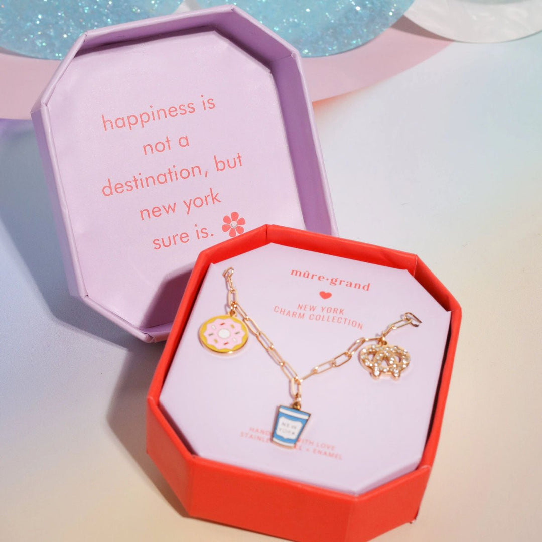 New York Cheap Eats Enamel Charm Necklace - Lockwood Shop - Mure &amp; Grand