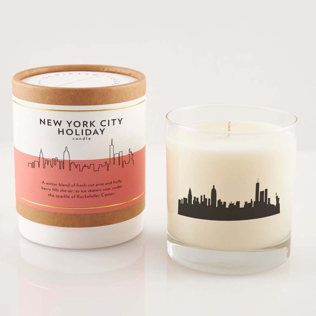 New York City Holiday Candle (In Rocks Glass) - Lockwood Shop - Scripted Fragrance