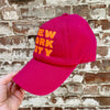 New York City Stack Hat- D. Pink w/ Safety Orange - Lockwood Shop - J & Jin Trading Corp