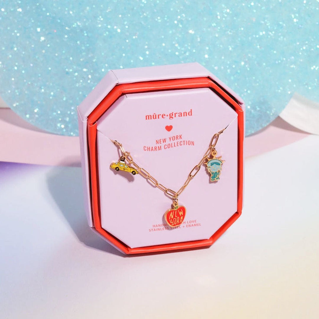 New York of No Where Enamel Charm Necklace - Lockwood Shop - Mure &amp; Grand