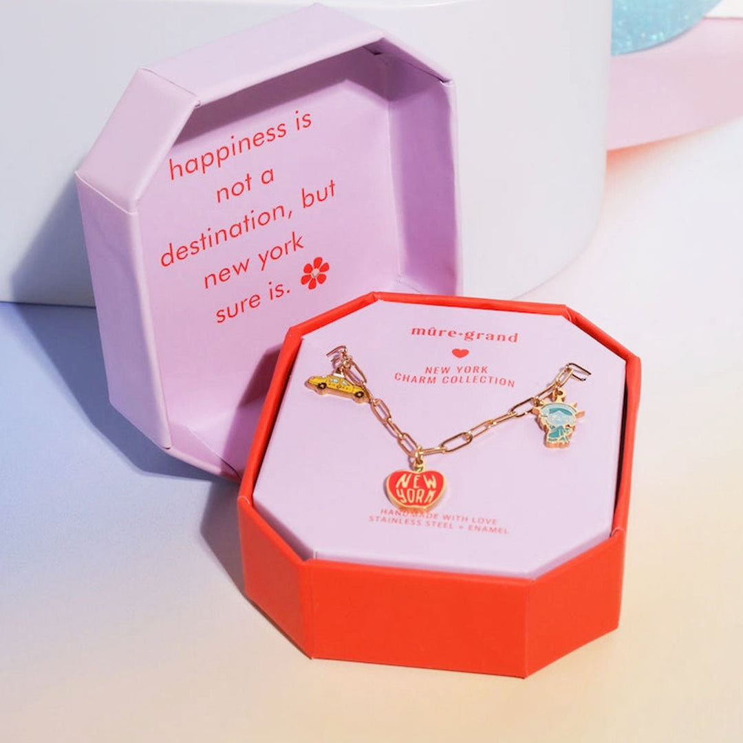 New York of No Where Enamel Charm Necklace - Lockwood Shop - Mure &amp; Grand