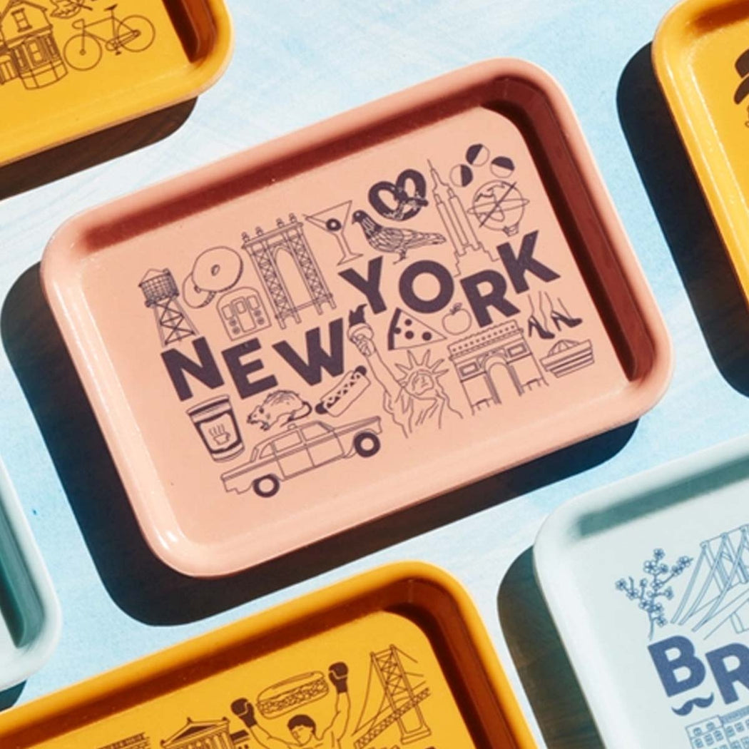 New York Small Tray - Peach - Lockwood Shop - Maptote