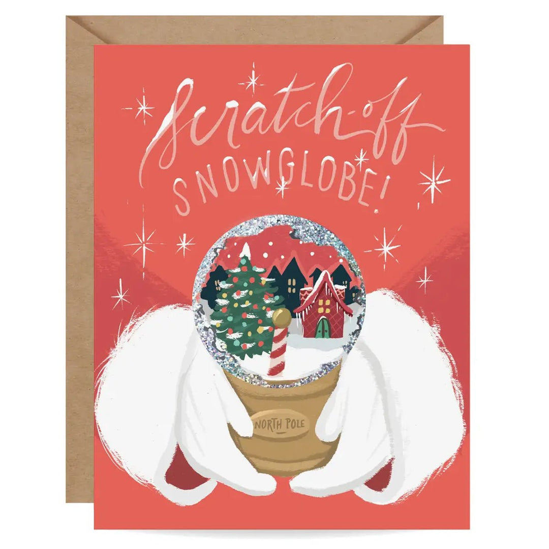 North Pole Snow Globe Scratch-Off Card - Lockwood Shop - Inklings Paperie