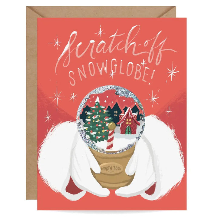 North Pole Snow Globe Scratch-Off Card - Lockwood Shop - Inklings Paperie