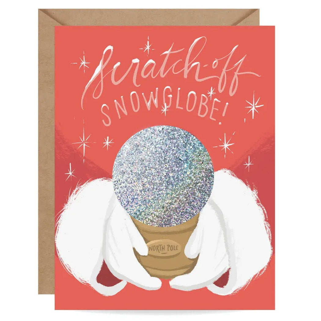 North Pole Snow Globe Scratch-Off Card - Lockwood Shop - Inklings Paperie