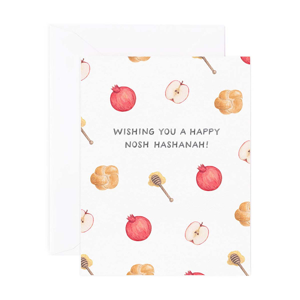 Nosh Hashanah Jewish New Year's Card - Lockwood Shop - Amy Zhang
