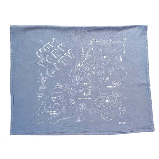 NYC Map Dish Towel - Blue - Lockwood Shop - Maptote
