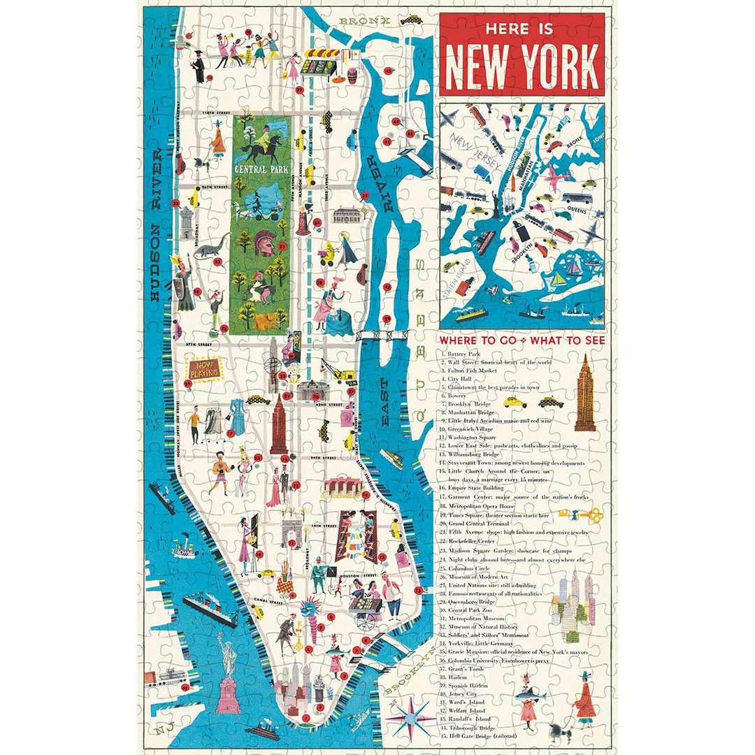 NYC Map Puzzle - Lockwood Shop - Cavallini Papers and Co