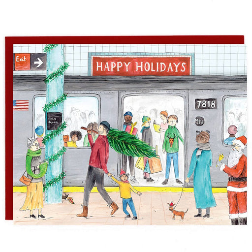 NYC Subway Holiday Greeting Card - Lockwood Shop - Brockton Village