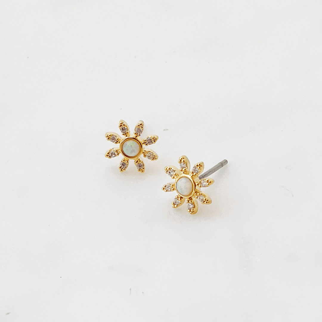 Opal Flower Studs - Lockwood Shop - Lucky Collective