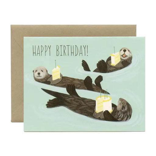 Otter Birthday Greeting Card - Lockwood Shop - Yeppie Paper